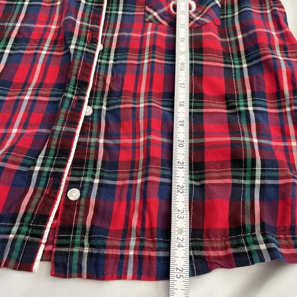 Victoria's Secret Plaid Flannel Sleep Shirt Red Tartan XS Cozy Night - Picture 6 of 9